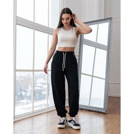 Фотография Штаны спортивные женские Б81 black р.S-XL "AZNA" недорого оптом от прямого поставщика
