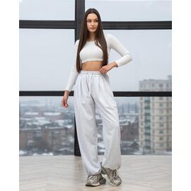 Фотография Штаны спортивные женские тёплые БЗ306 l.grey р.XS-L "AZNA" недорого оптом от прямого поставщика