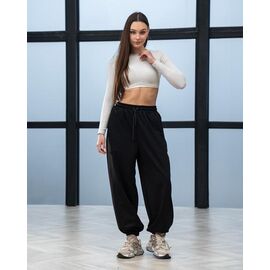 Фотография Штаны спортивные женские тёплые БЗ307 black р.XS-L "AZNA" недорого оптом от прямого поставщика