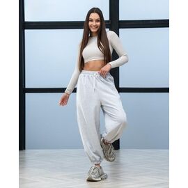 Фотография Штаны спортивные женские тёплые БЗ307 l.grey р.XS-L "AZNA" недорого оптом от прямого поставщика