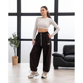 Фотография Штаны спортивные женские тёплые БЗ312 brown р.XS-L "AZNA" недорого оптом от прямого поставщика