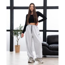 Фотография Штаны спортивные женские тёплые БЗ312 l.grey р.XS-L "AZNA" недорого оптом от прямого поставщика