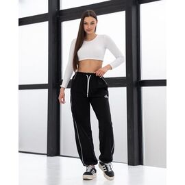 Фотография Штаны спортивные женские тёплые БЗ315 black р.XS-L "AZNA" недорого оптом от прямого поставщика
