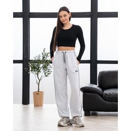 Фотография Штаны спортивные женские тёплые БЗ315 l.grey р.XS-L "AZNA" недорого оптом от прямого поставщика
