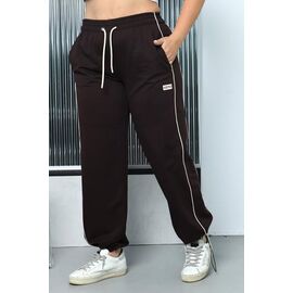 Фотография Штаны спортивные женские тёплые БЗ328 brown р.XL-4XL "AZNA" недорого оптом от прямого поставщика