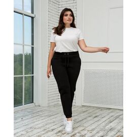 Фотография Штаны спортивные женские тёплые БЗ53 black р.XL-4XL "AZNA" недорого оптом от прямого поставщика