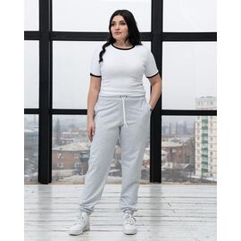 Фотография Штаны спортивные женские тёплые БЗ53 l.grey р.XL-4XL "AZNA" недорого оптом от прямого поставщика