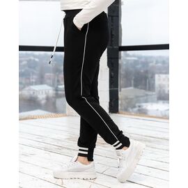 Фотография Штаны спортивные женские тёплые БЗ65 black р.XL-4XL "AZNA" недорого оптом от прямого поставщика
