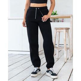 Фотография Штаны спортивные женские тёплые БЗ88 black р.S-XL "AZNA" недорого оптом от прямого поставщика