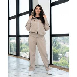 Костюм спортивний жіночий теплий Д146 beige р.XL-4XL "AZNA" недорого оптом від прямого постачальника