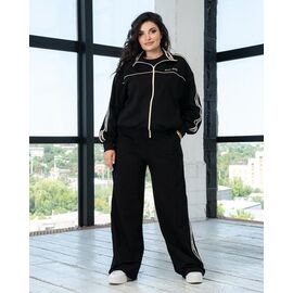 Костюм спортивний жіночий теплий Д147 black р.XL-4XL "AZNA" недорого оптом від прямого постачальника