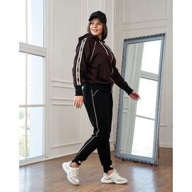 Костюм спортивний жіночий теплий Д155 brown р.XL-4XL "AZNA" недорого оптом від прямого постачальника