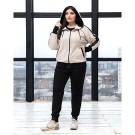 Костюм спортивний жіночий ДЗ108 beige р.XL-4XL "AZNA" недорого оптом від прямого постачальника