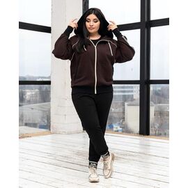 Костюм спортивний жіночий ДЗ108 brown р.XL-4XL "AZNA" недорого оптом від прямого постачальника