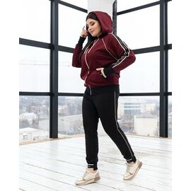 Костюм спортивний жіночий ДЗ108 wine р.XL-4XL "AZNA" недорого оптом від прямого постачальника