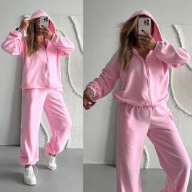 Фотография Костюм спортивный женский 5003 pink р.42-52 "LINDA" недорого оптом от прямого поставщика