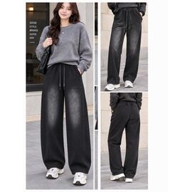 Фотография Джинсы утеплённые женские 2126 black р.46-58 "Hoan" недорого оптом от прямого поставщика