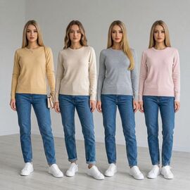 Фотография Свитер женский 2033 mix р.S-L "Seven Group" недорого оптом от прямого поставщика