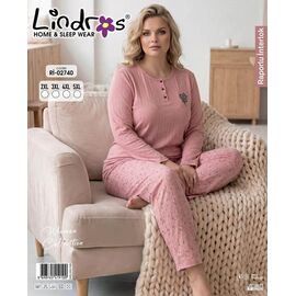 Піжама жіноча 02740 pink р.2XL-5XL "DONELLA" недорого оптом від прямого постачальника