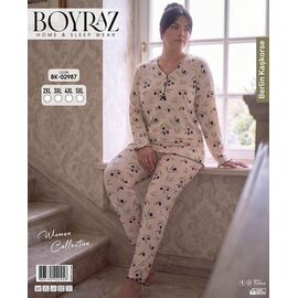 Піжама жіноча 02987 beige р.2XL-5XL "DONELLA" недорого оптом від прямого постачальника