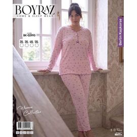 Піжама жіноча 02993 pink р.2XL-5XL "DONELLA" недорого оптом від прямого постачальника