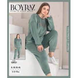 Піжама тепла жіноча 15961 green р.XL-4XL "DONELLA" недорого оптом від прямого постачальника