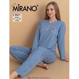 Піжама жіноча 9907 l.blue р.M-2XL "DONELLA" недорого оптом від прямого постачальника