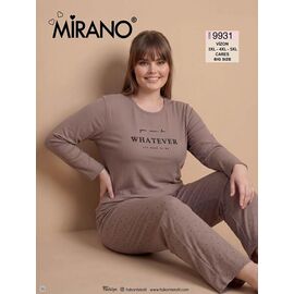 Піжама жіноча 9931 brown р.3XL-5XL "DONELLA" недорого оптом від прямого постачальника