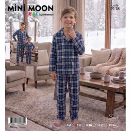 Фотография Пижама детская тёплая на мальчика 2118 blue р.5-14 "Disneyopt kids" недорого оптом от прямого поставщика