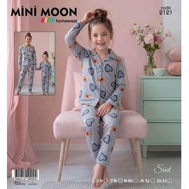 Фотография Пижама детская тёплая на девочку 2121 grey р.5-14 "Disneyopt kids" недорого оптом от прямого поставщика