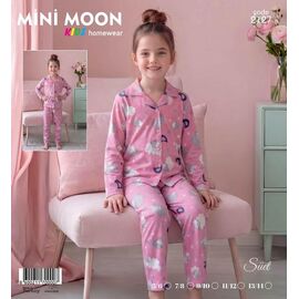 Фотография Пижама детская тёплая на девочку 2127 pink р.5-14 "Disneyopt kids" недорого оптом от прямого поставщика