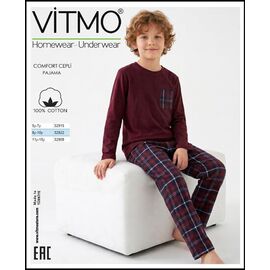 Фотография Пижама детская на мальчика 32908 wine р.10-15 "Disneyopt kids" недорого оптом от прямого поставщика