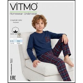 Фотография Пижама детская на мальчика 33028 navy р.10-15 "Disneyopt kids" недорого оптом от прямого поставщика
