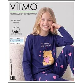 Фотография Пижама детская на девочку 34360 navy р.5-7 "Disneyopt kids" недорого оптом от прямого поставщика