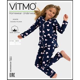 Фотография Пижама детская на девочку 92219 navy р.5-7 "Disneyopt kids" недорого оптом от прямого поставщика