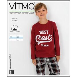 Фотография Пижама детская на мальчика 93667 wine р.6-9 "Disneyopt kids" недорого оптом от прямого поставщика