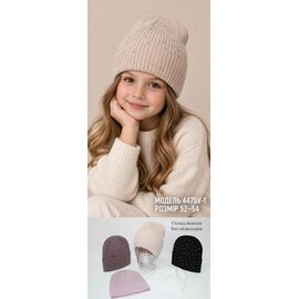 Фотография Шапка детская на девочку 4475V-1 mix р.52-54 "SELFI" недорого оптом от прямого поставщика