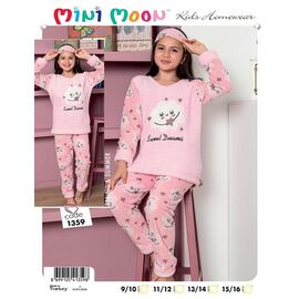 Фотография Пижама детская тёплая на девочку 1359 pink р.9-16 "Disneyopt kids" недорого оптом от прямого поставщика