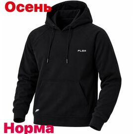 Худи чоловічий 15076 black р.S-2XL "Alex Clothes" недорого оптом від прямого постачальника