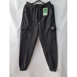 Штани спортивні чоловічі утеплені 2421 black р.XL-5XL "ZERO" недорого оптом від прямого постачальника