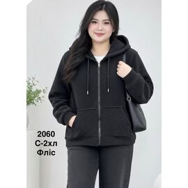 Кофта жіноча тепла 2060 black р.46-54 "WELL" недорого оптом від прямого постачальника