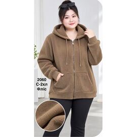 Кофта жіноча тепла 2060 brown р.46-54 "WELL" недорого оптом від прямого постачальника