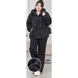 Кофта жіноча тепла 2085 black р.46-52 "WELL" недорого оптом від прямого постачальника