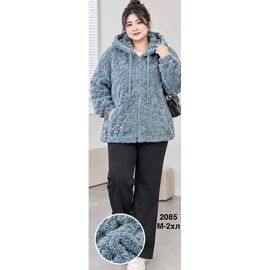 Кофта жіноча тепла 2085 grey р.46-52 "WELL" недорого оптом від прямого постачальника