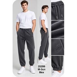 Фотография Штаны спортивные женские тёплые 25299 grey р.M-3XL "WELL" недорого оптом от прямого поставщика