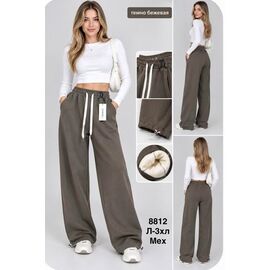Фотография Штаны спортивные женские тёплые 8812 grey р.L-3XL "WELL" недорого оптом от прямого поставщика