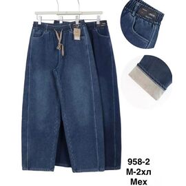 Джинси жіночі утеплені 958-2 blue р.M-2XL "WELL" недорого оптом від прямого постачальника