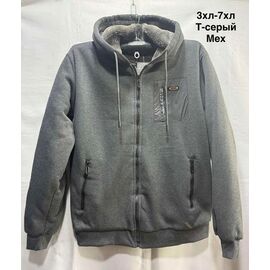 Кофта спортивна чоловіча MH1410 grey р.3XL-7XL "WELL" недорого оптом від прямого постачальника
