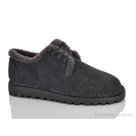 Туфлі жіночі стильні Зима V033-3 d.grey (8 пар р.36-41) "DINO ALBAT" недорого оптом від прямого постачальника
