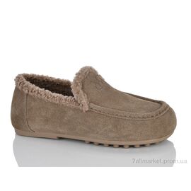 Туфлі жіночі стильні Зима V033-8 khaki (8 пар р.36-41) "DINO ALBAT" недорого оптом від прямого постачальника